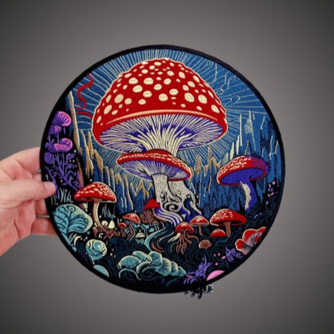 Psychedelic Magic Mushrooms Back Patch